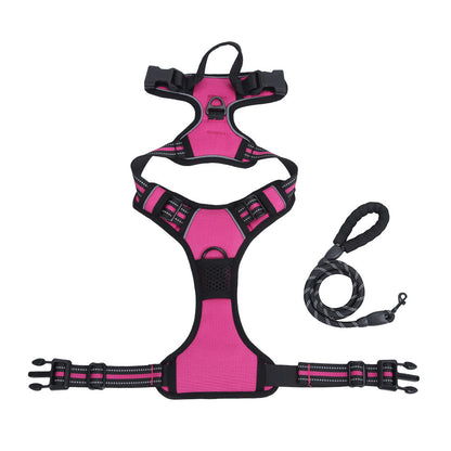 Reflective Adjustable Dog Chest Harness with Leash