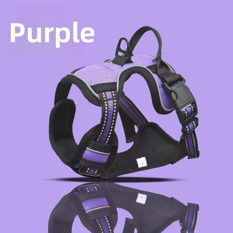 Reflective Adjustable Dog Chest Harness with Leash